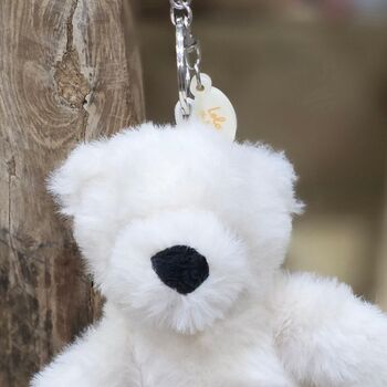 Lola The Plush Cream Teddy Bear Keyring, 2 of 2