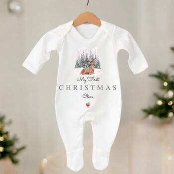 Personalised My First Christmas Bodysuit Deer, 3 of 4