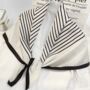 White Striped Twill Large Square Scarf For Women, thumbnail 5 of 7