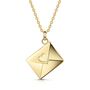 Personalised Envelope Love Heart Necklace Gold, thumbnail 1 of 7