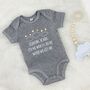 Clouds And Stars Babygrow Unisex New Baby Gift, thumbnail 1 of 2