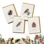 Robins Christmas Plantable Seed Paper Cards Four Pack, thumbnail 1 of 2