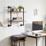 Two Tier Industrial Pipe Wall Mount Shelves, thumbnail 1 of 6