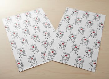 Just Married Wedding Wrapping Paper Set Of Two A3 Sheet, 11 of 12
