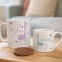 Personalised Mum And Me Matching Giraffe Mugs, thumbnail 1 of 3