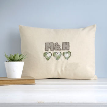 Personalised Couples Initials Cushion Gift, 7 of 12