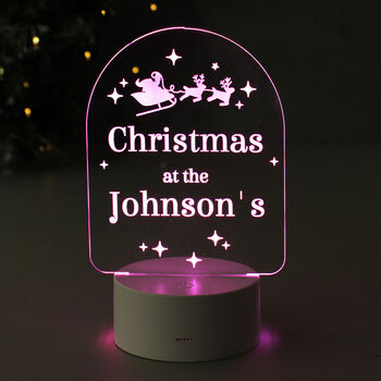 Personalised Christmas LED Coloured Night Light, 6 of 6