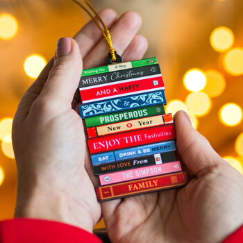 Personalised Books Christmas Tree Decoration, 6 of 7