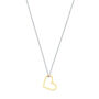 Mixed Metal Open Heart Necklace, thumbnail 1 of 3
