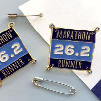 Marathon Runner Enamel Pin Badge, 3 of 4