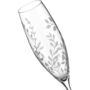Personalised Set Of Two Floral Crystal Champagne Flutes, thumbnail 8 of 10