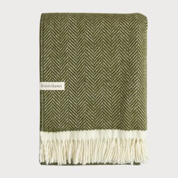 Blanket Gift Hamper: Clifton Herringbone Wool Blanket, 2 of 5