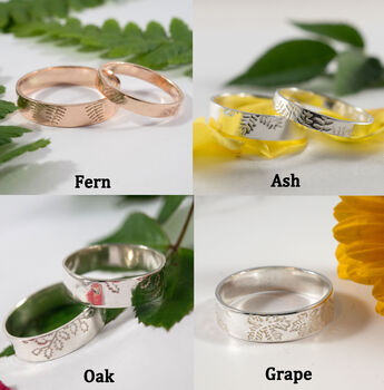 Eco Silver Botanical Ring With Stone, 6 of 12