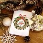 Festive Wreath Christmas Card, thumbnail 2 of 4