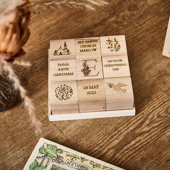 Personalised Christening Wooden Blocks, 2 of 4