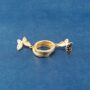 Gold Butterfly Hoop Earrings, thumbnail 6 of 7