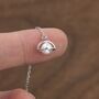 Sterling Silver Mother Of Pearl Planet Threader Earrings, thumbnail 6 of 12