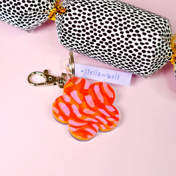 Orange Flower Mirror Keyring, 5 of 7