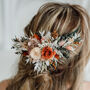 Willow Rust And Dusky Pink Wedding Dried Flower Hair Clip, thumbnail 2 of 5