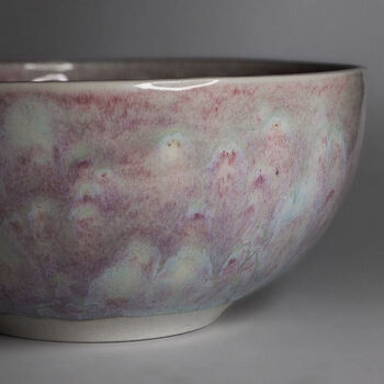 Handmade Rosea Pink Textured Porcelain Bowl, 3 of 4