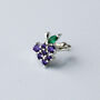 Sterling Silver Crystal Grape Ear Cuff, thumbnail 2 of 6