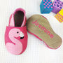 Embroidered Flamingo Children's Slippers, thumbnail 6 of 7