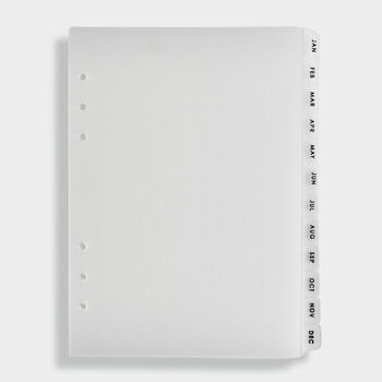 Jan Dec Monthly Dividers For A5 Binders / Agendas, 4 of 4