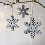 Grey Snowflake Hanging Decoration, thumbnail 1 of 3