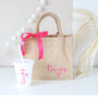 Personalised Mini Jute Bag And Cold Cup Set, thumbnail 2 of 9