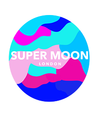 Super Moon London Polymer clay earring brand logo