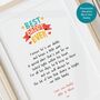 Personalised Best Daddy Ever Father’s Day Poem Print, thumbnail 2 of 7