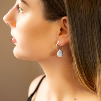 Sterling Silver Omega Drop Earrings, 3 of 4