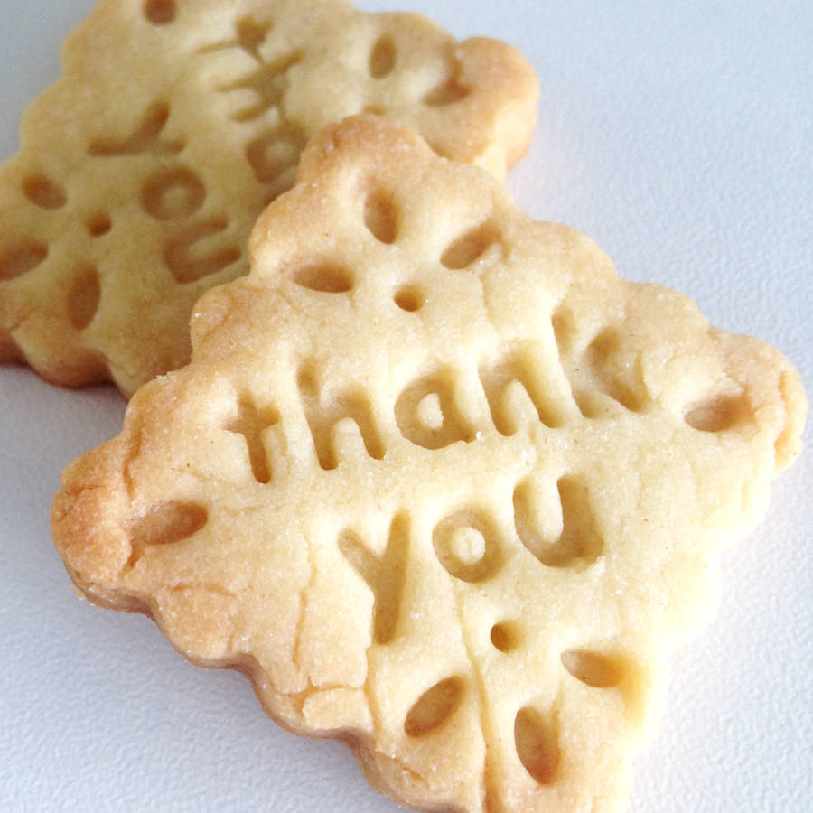 handmade shortbread thank you biscuits by what's suzie cooking