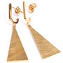 Triangle Earrings 18k Geometric Jewellery, thumbnail 7 of 7
