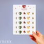 Santa's Red Butterfly Hat Christmas Stickers, 25, thumbnail 2 of 9