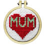 Happy Mother's Day Heart Mini Cross Stitch Kit, thumbnail 5 of 11