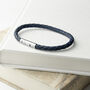 Personalised Men's Anchor Capsule Leather Bracelet, thumbnail 3 of 12