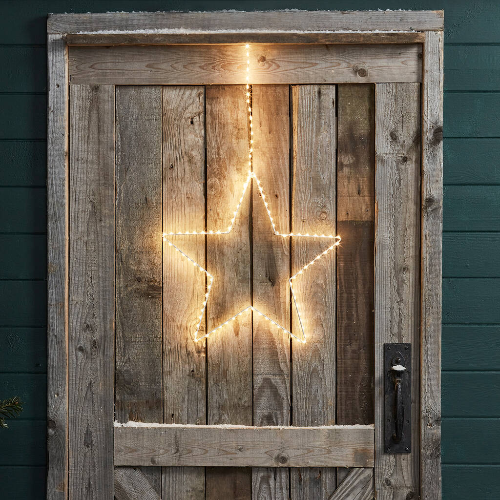 outdoor hanging star light duo
