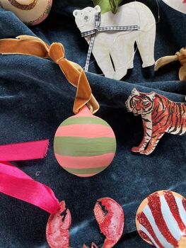 Personalised Ceramic Glitter Initial Bauble, 7 of 8