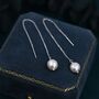 Natural Fresh Water Pearl Threader Earrings, thumbnail 4 of 11