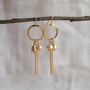 Cassiopeia Earrings Gold Filled Vintage Glass Pearls, thumbnail 1 of 4