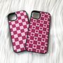Pink Checked Phone Case, thumbnail 1 of 2