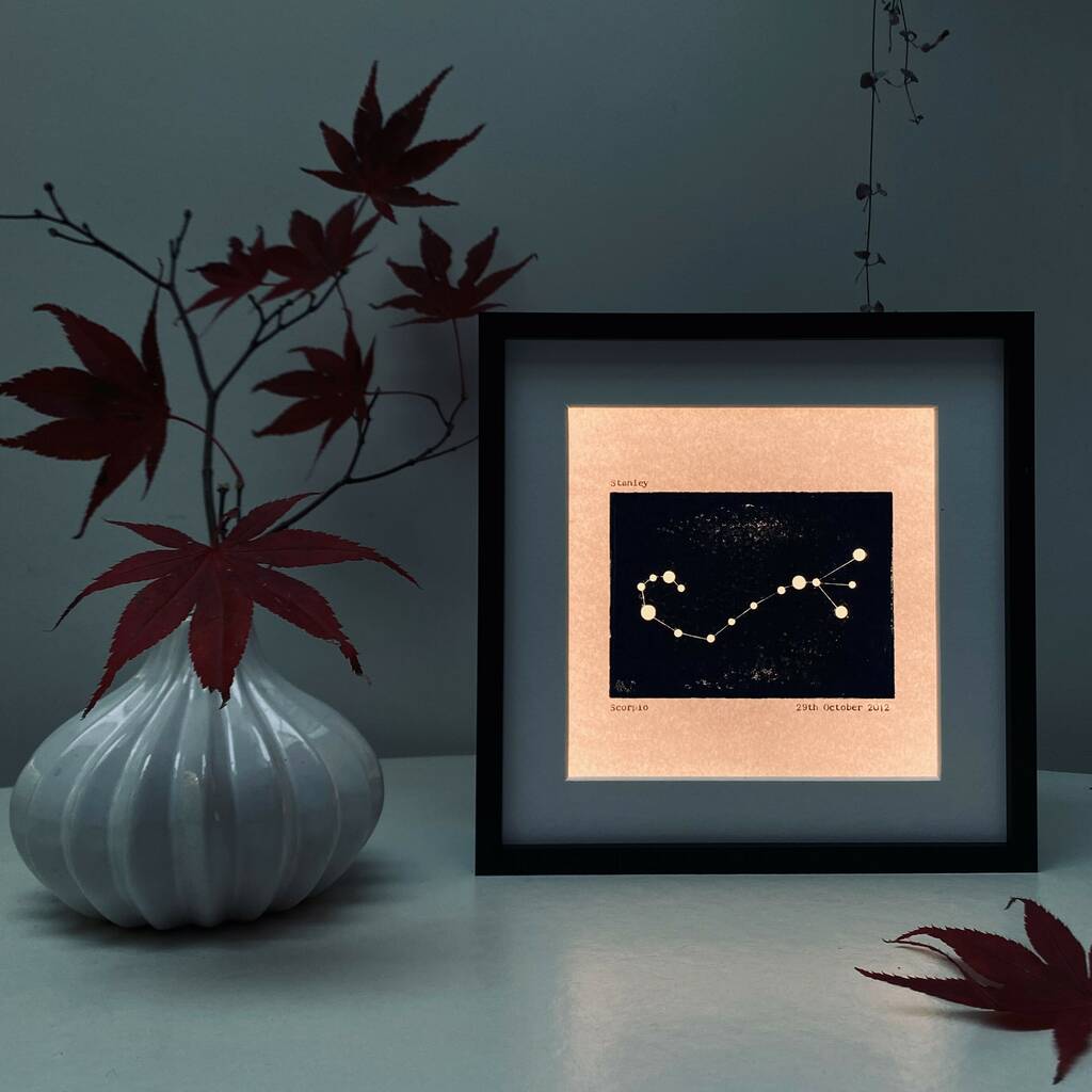 Personalised Star Sign Constellation Light Box, 1 of 12