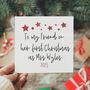To My Friend On Her First Christmas As A Mrs Personalised Card, thumbnail 1 of 4