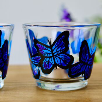 Blue Butterfly Tea Light Holders, 5 of 5