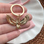Gold Owl Keyring – Wisdom And Intuition Spiritual Charm, thumbnail 2 of 5