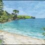 Grebe Beach, Helford River, Cornwall, Collage Art Print, thumbnail 3 of 4