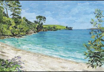 Grebe Beach, Helford River, Cornwall, Collage Art Print, 3 of 4