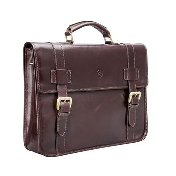 Mens Leather Backpack Briefcase. 'The Micheli', 3 of 12