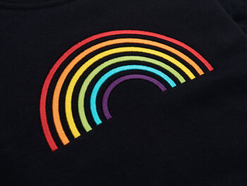 'Dreamer' Rainbow Embroidered Children's Sweatshirt, 9 of 12